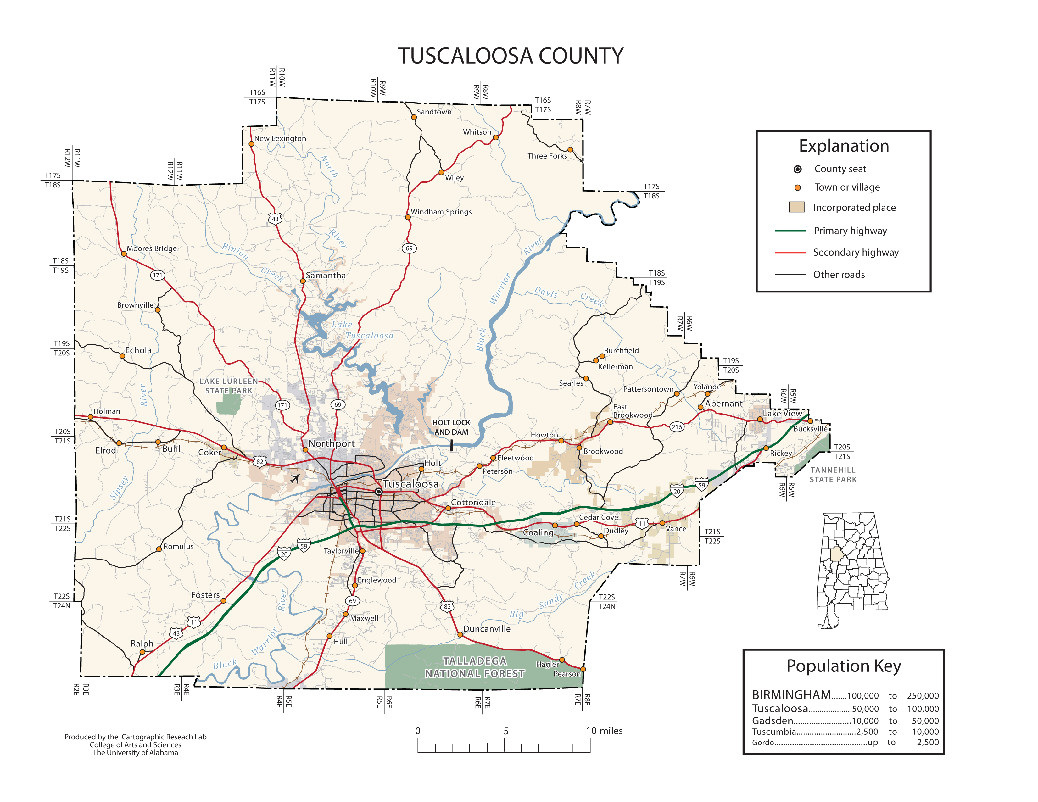 Maps of Tuscaloosa County